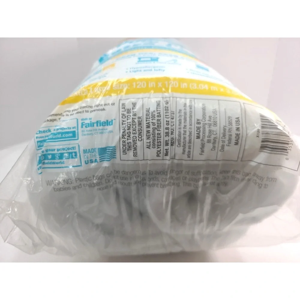 Fairfield Poly-Fil Hi-Loft 100% Bonded‎ Polyester Batting King 120